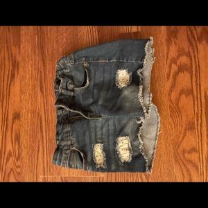 Youth ripped jean shorts